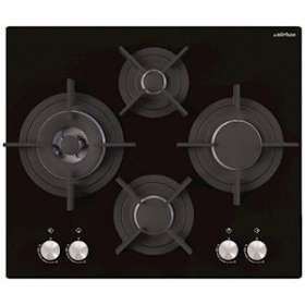 Table verre gaz 60 cm - 4 foyers dont 1 triple couronne - 9,15 kW - Manettes|Airlux-ALXAV685HBK