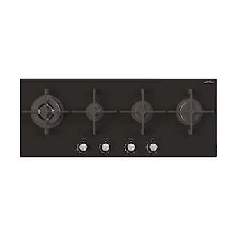 Table verre gaz 100 x 40 cm - 4 foyers dont 1 triple couronne - 9,25 kW|Airlux-ALXAV145HBK