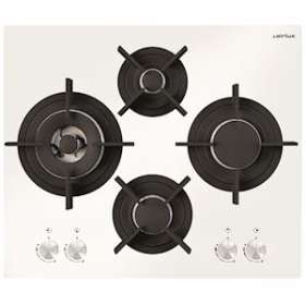 Table verre gaz 60 cm - 4 foyers dont 1 triple couronne - 9,15 kW - Manettes|Airlux-ALXAV685HWH
