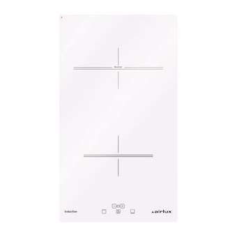 Domino induction 30 cm - 2 foyers - 3,7 kW - Commandes sensitives - 1 booster|Airlux-ALXATI322WH