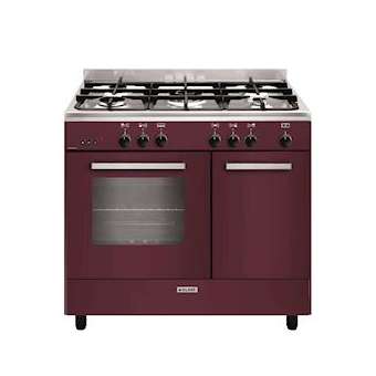 Gazinière butanette 90 x 60 cm rouge rubis - Alpha Butamax - Four tout gaz cata.|Airlux-ALXGA960PCGBR