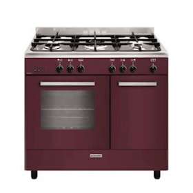 Gazinière butanette 90 x 60 cm rouge rubis - Alpha Butamax - Four tout gaz cata.|Airlux-ALXGA960PCGBR