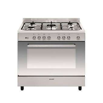 Cuisinière 90 x 60 cm inox - e-Cooker - Four électrique multifonction catalyse|Airlux-ALXGE960CBIX2