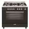 Cuisinière 90 x 60 cm noire brillante - e-Cooker - Four électrique multifonction|Airlux-ALXGE960CVBK2