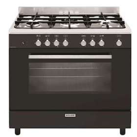 Cuisinière 90 x 60 cm noire brillante - e-Cooker - Four électrique multifonction|Airlux-ALXGE960CVBK2