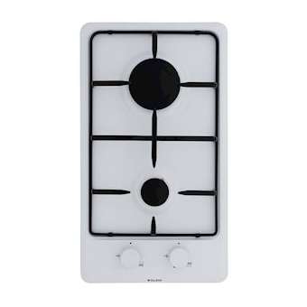 Domino émail gaz butane/propane 30 cm - 2 foyers gaz - 4 kW - Manettes frontales|Airlux-ALXGT32GWH