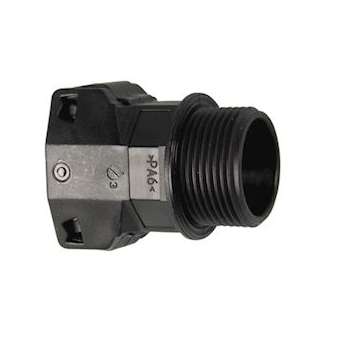 Racc. droit, PA6, IP 65/IP 68, M16, Noir - Gaine ANAQUICK DN12|Anamet-ANM2681160