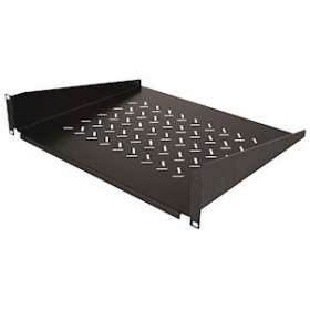 Etagère 19' fixe 2 U - 2 points de fixation - prof 375 mm - Noir|Gigamedia-GGMARPLM375N