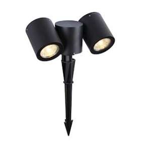 TOPAZE - Proj. Ext. IP54 IK08 sur piquet, 2 têtes,lpes LED 5,2W 3000K 500lm incl|Aric-ARI50915