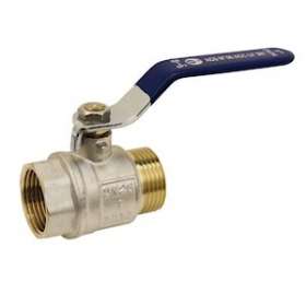 VANNE M/F LAITON LEVIER ACIER PLAT BLEU 1'|Adg-AF9207-26