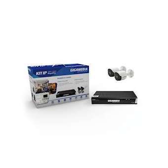 Kit vidéo surveillance 5MP 2 caméras + 1 NVR PoE 4 canaux + 1 To HDD|Gigamedia-GGMKITIP24C5MP