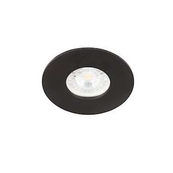 Spot FLAT DESIGN GU10 rond fixe, noir IP65|Europole-POL266515