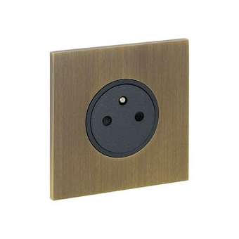 Art d'Arnould univers Epure prise de courant 2P+T 16A 250V - bronze|Arnould-ARD67331