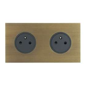 Art d'Arnould univers Epure double prise de courant 2P+T 16A 250V - bronze|Arnould-ARD67332