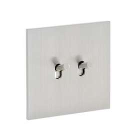 Art d'Arnould univers Epure double va-et-vient ou interrupteur - acier brossé|Arnould-ARD67402