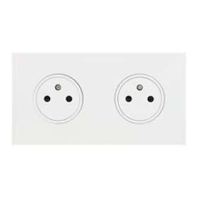 Art d'Arnould univers Epure double prise de courant 2P+T 16A 250V - blanc satin|Arnould-ARD67932