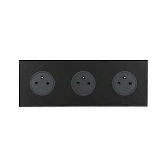 Art d'Arnould univers Epure triple prise de courant 2P+T 16A 250V - noir mat|Arnould-ARD67833