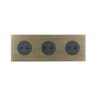 Art d'Arnould univers Epure triple prise de courant 2P+T 16A 250V - bronze|Arnould-ARD67333