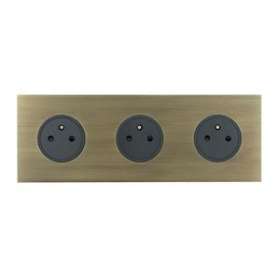 Art d'Arnould univers Epure triple prise de courant 2P+T 16A 250V - bronze|Arnould-ARD67333