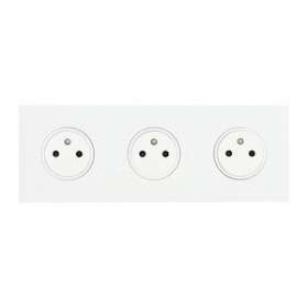 Art d'Arnould univers Epure triple prise de courant 2P+T 16A 250V - blanc satin|Arnould-ARD67933