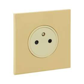 Art d'Arnould univers Epure prise de courant 2P+T 16A 250V - or miroir|Arnould-ARD67731
