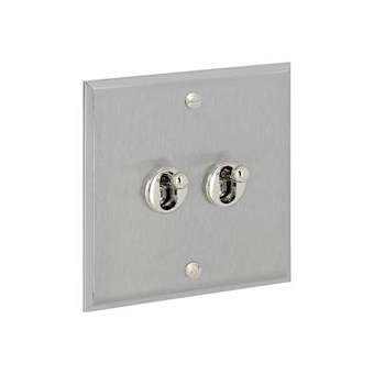 Art d'Arnould univers Mémoire double poussoir à levier 6A - acier brossé|Arnould-ARD67112