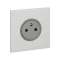 Art d'Arnould univers Epure prise de courant 2P+T 16A 250V - acier satin|Arnould-ARD67531
