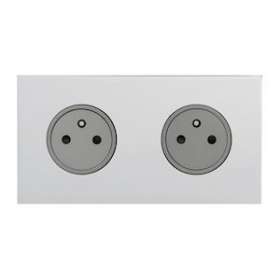 Art d'Arnould univers Epure double prise de courant 2P+T 16A 250V - acier miroir|Arnould-ARD67632