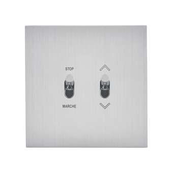 Art d'Arnould univers Epure commande de volet roulant position fixe-acier brossé|Arnould-ARD67420