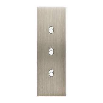 Façade CONFIDENCE LAITON ACIER ETROITE LONGUE 3 BASCULEURS|Modelec-MD8103-412M
