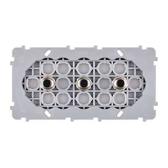 Mécanisme RENFORCE NOIR DOUBLE HORIZONTALE 3 POUSSOIRS PUSH|Modelec-MD8072-343G