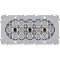 Mécanisme RENFORCE NOIR DOUBLE HORIZONTALE 3 POUSSOIRS PUSH