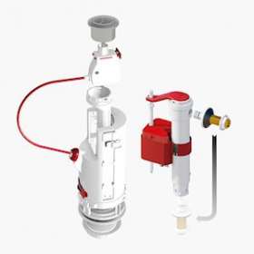 Soupape DUAL 6 surverse centrale 3/6 litres et robinet SX à flotteur télescopiqu|Dubourgel grange-DBG702316