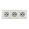 Art d'Arnould univers Epure triple prise de courant 2P+T 16A 250V - acier satin