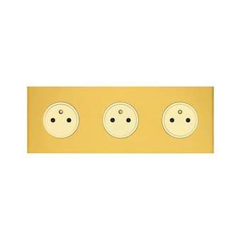 Art d'Arnould univers Epure triple prise de courant 2P+T 16A 250V - or miroir|Arnould-ARD67733