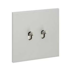 Art d'Arnould univers Epure double va-et-vient ou interrupteur - acier satin|Arnould-ARD67502