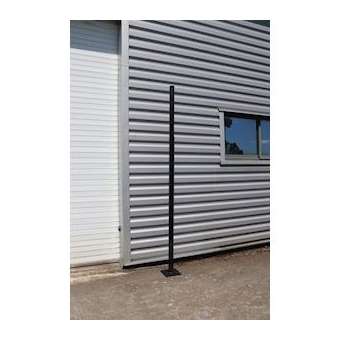 Mât cylindrique 3m D76 Thermolaqué Noir - Ebavuré sur 120mm et taraudé|Artlux-ARX510313