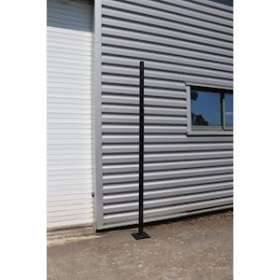 Mât cylindrique 3m D76 Thermolaqué Noir - Ebavuré sur 120mm et taraudé|Artlux-ARX510313