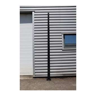 Mât cylindroconique 8m thermolaqué Noir top D89 Renforcé 2 fixations + 2 crosse|Artlux-ARX512806