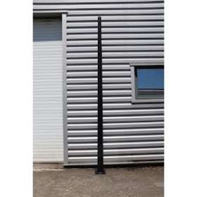 Mât cylindroconique 4m thermolaqué Noir top D89 - 2 fixations|Artlux-ARX513401