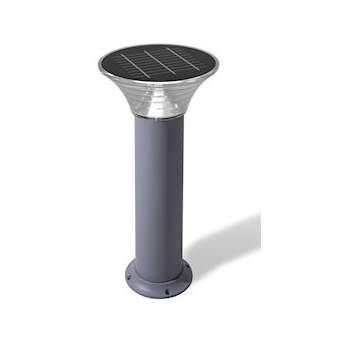 Borne solaire grise de sol mini Ares dimmable - IP65/IK08|Xeta premium-XET40089XS