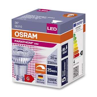 OSRAM LED PARATHOM DIM PAR16 35 930 GU10 36DEG 3,4W 230lm|Ledvance-OSR259959