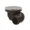 Bonde receveur D90 mm, La GOULUE, capot métal D120 mm,sortie orientable D40,