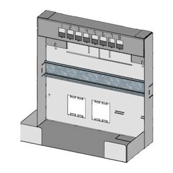 Tableau de communi. avec support modem & prise 230V & box BL|Atole-AOETC07BL