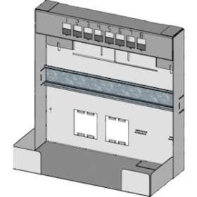 Tableau de communi. avec support modem & prise 230V & box BL|Atole-AOETC07BL