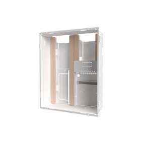 Bac 2 travées PC+4R+ VA avec TC intégré 200 mm de profondeur BL|Atole-AOEBTT20CBLX3