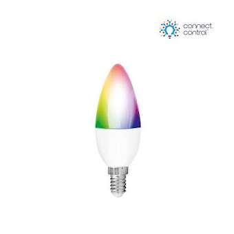 Connect.control - Lampe flamme E14 5W 180DEG RGB + CX (827-850) grad. Bluetooth|Aurora-ABIAUA1BTE14CW