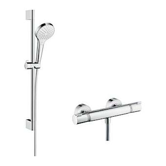 Combi Croma Select S Vario 0,65m/Ecostat Comfort blanc/chromé|Hansgrohe-HA327013400