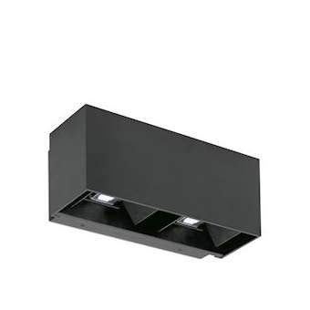Klay - Applique LED double IP65 240V 18W 830 réglable haut/bas NO|Aurora-ABIENWL18BLK30