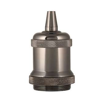 Retro Douille Alu E27 Noir|Bailey-BIY139693